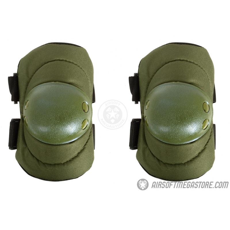 G-Force Outdoor Tactical Elbow Pads w/ Nonslip Rubber Cap - OLIVE DRAB