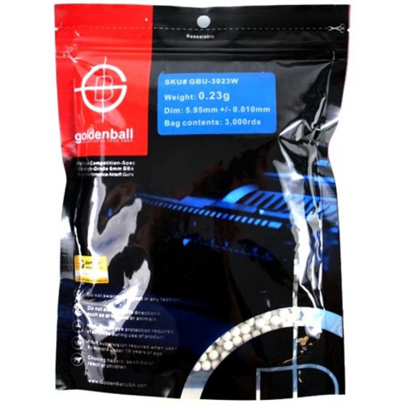 0.23g GoldenBall ProSlick Seamless Airsoft BBs - 3000rd BAG