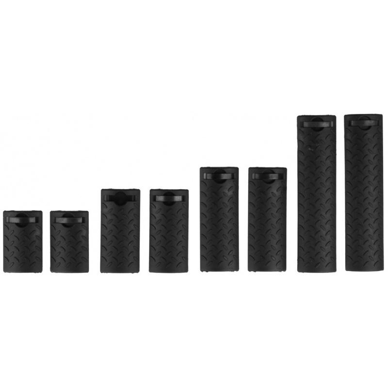 Everest T&D Airsoft RIS Textured Rail Cover Set of 8 (5 to 14 slots) - BLACK - $6.10 at Everest