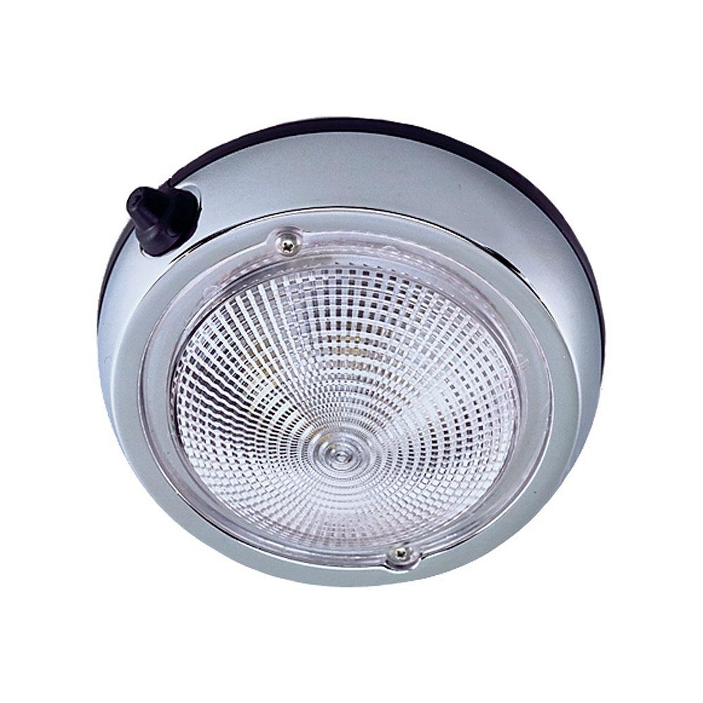 Perko Surface Mount Dome Light - 6 O.D.(5 Lens) - Chrome Plated