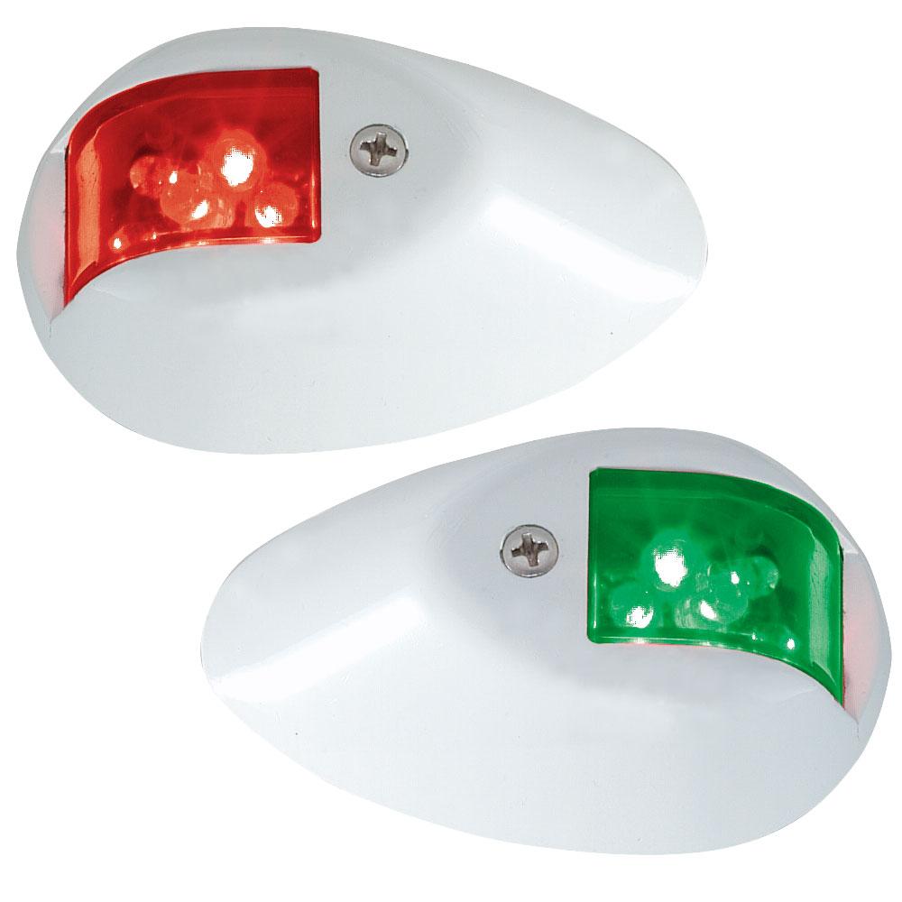 Everest Perko LED Side Lights - Red/Green - 12V - White Epoxy Coated Housing - $251.75 at Everest