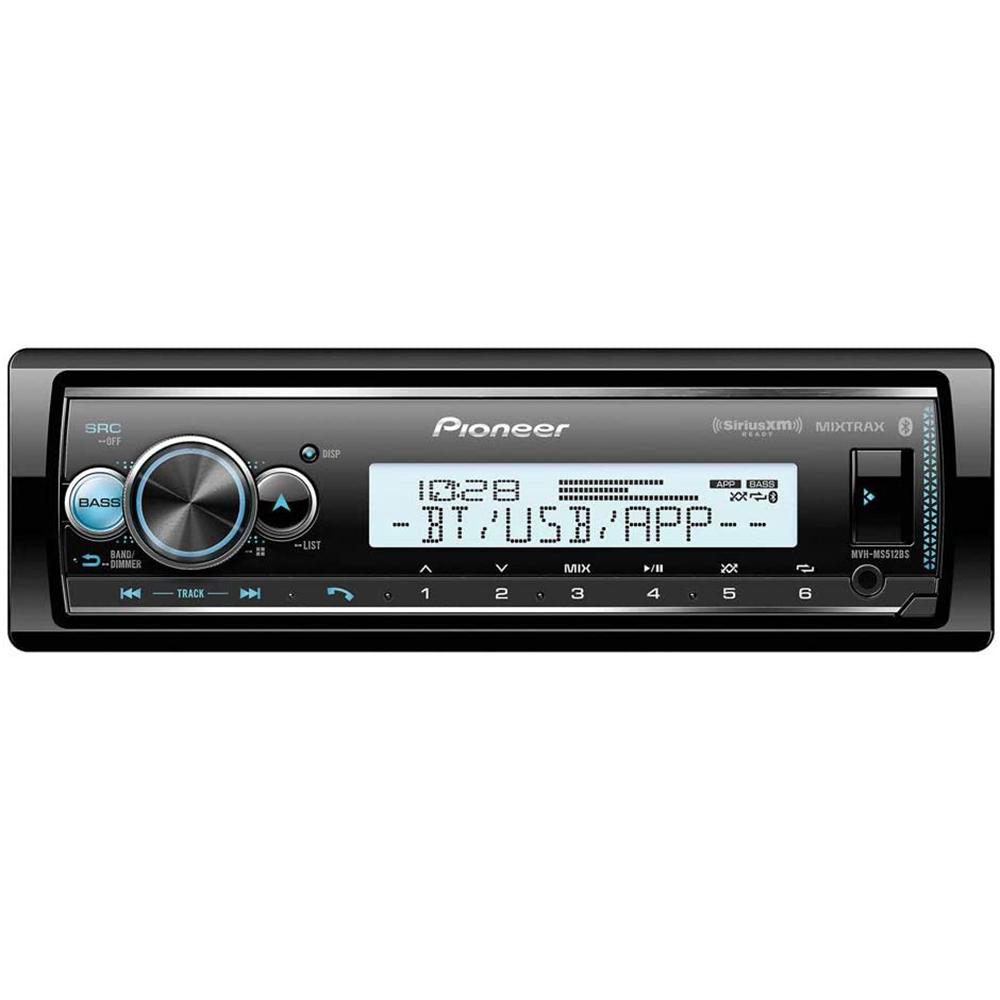 Pioneer Audio MVH-MS512BS Marine Stereo w/ AM/FM/BT/SiriusXM