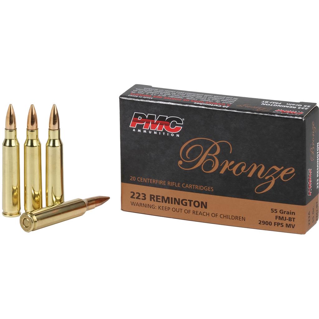 Everest PMC Bronze Rifle Ammo, .223 Rem FMJ BT 55 gr. 20 rd. - $9.99 at Everest