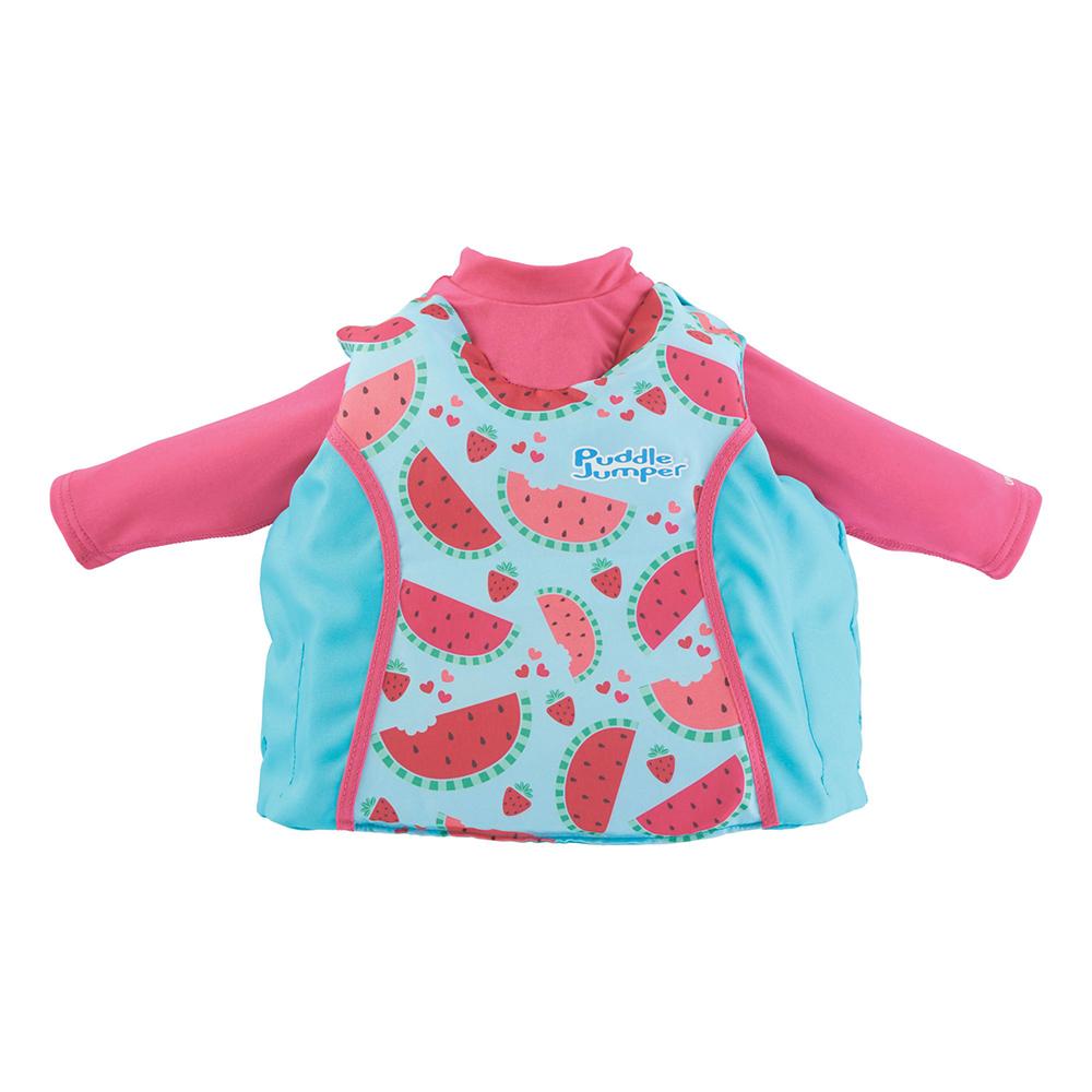 Puddle Jumper Kids 2-in-1 Life Jacket & Rash Guard - Fruit - 33-55lbs