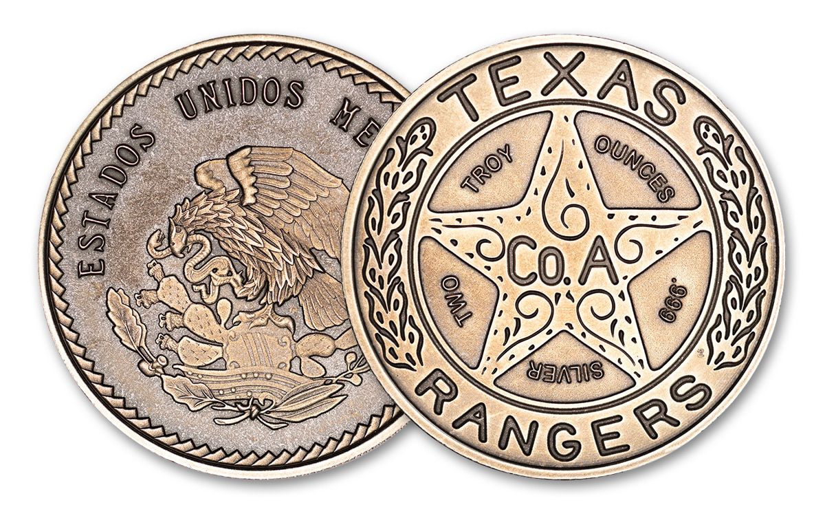 Everest Intaglio Mint 2-oz Silver Texas Rangers Badge Round Antiqued - $119.95 at Everest