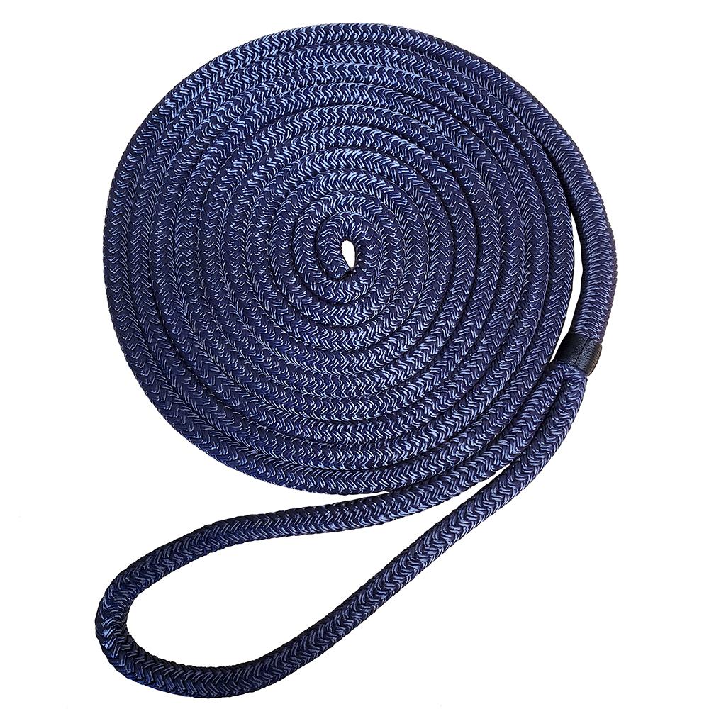 Everest Robline Premium Nylon Double Braid Dock Line - 5/8 x 25' - Navy Blue - $93.09 at Everest