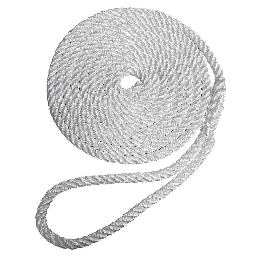Everest Robline Premium Nylon 3 Strand Dock Line - 3/8 x 15' - White - $21.19 at Everest