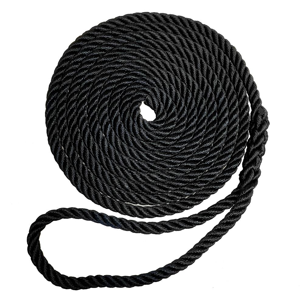 Everest Robline Premium Nylon 3 Strand Dock Line - 5/8 x 30' - Black - $67.67 at Everest