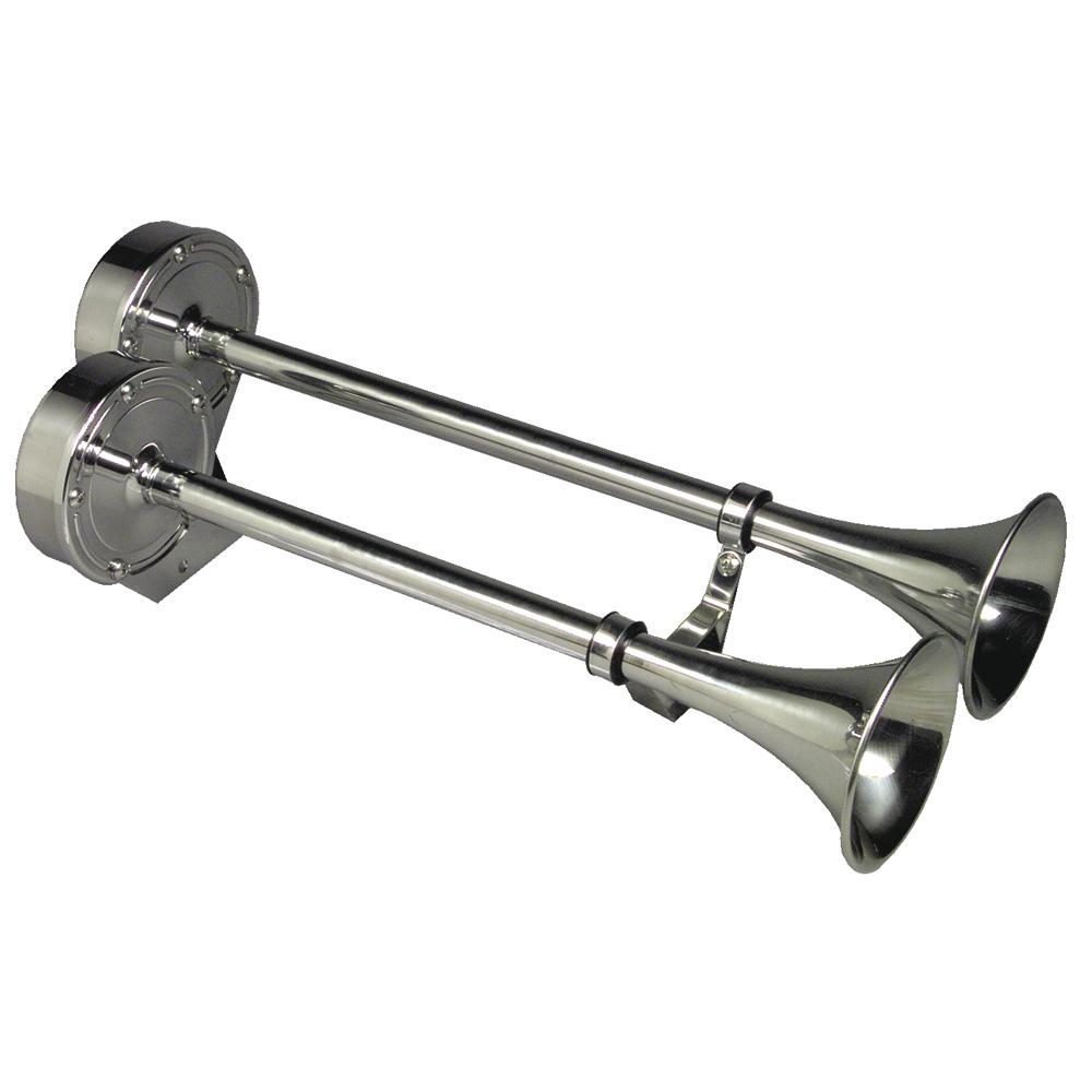 Everest Schmitt & Ongaro Deluxe All-Stainless Dual Trumpet Horn - 12V - $281.52 at Everest
