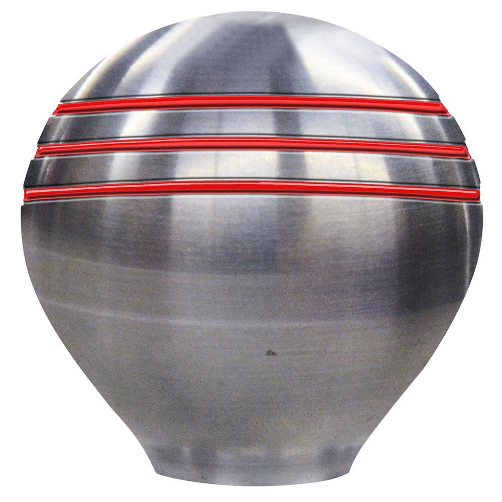 Schmitt & Ongaro Throttle Knob - 1- 1/2 - Red Grooves