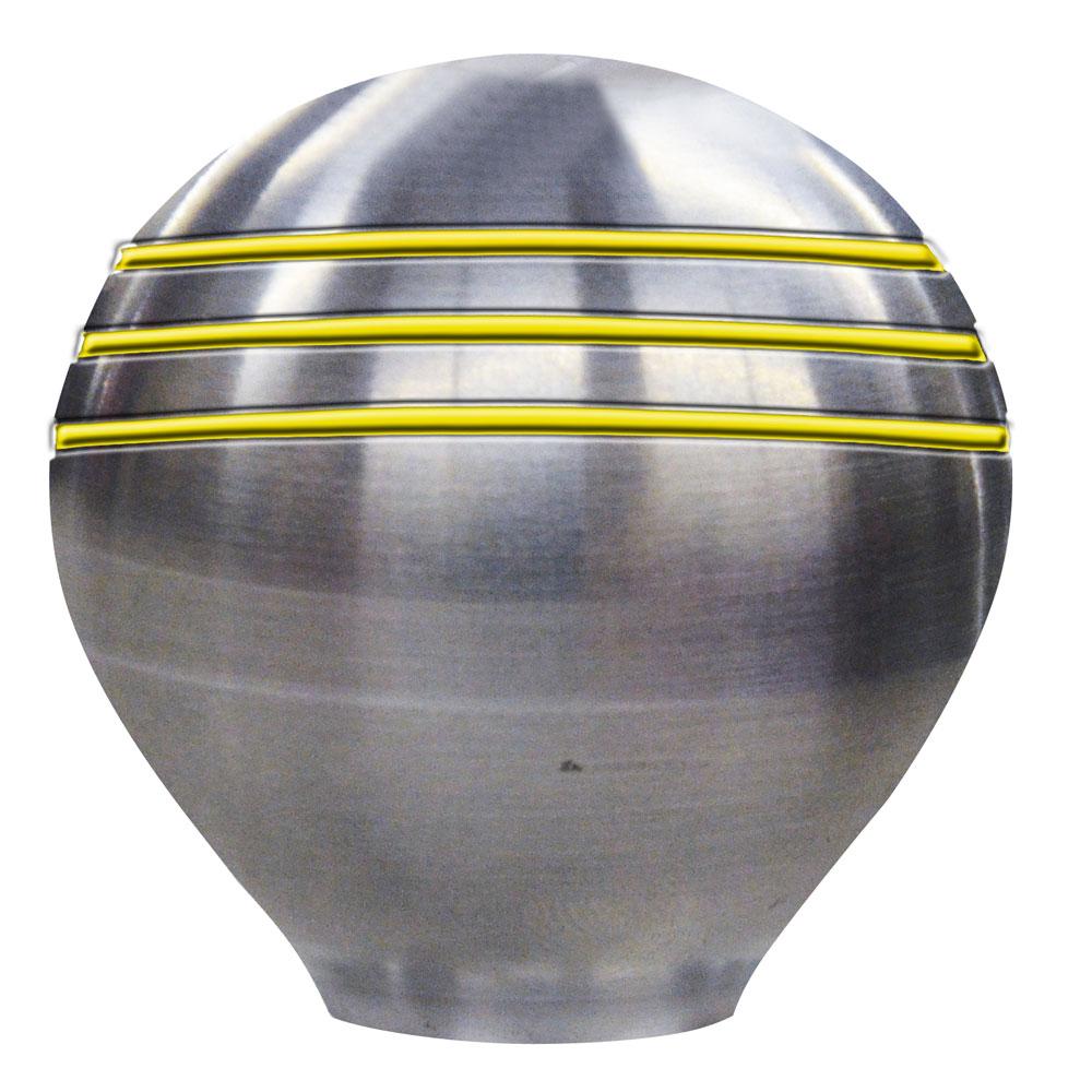 Schmitt & Ongaro Throttle Knob - 1- 1/2 - Gold Grooves