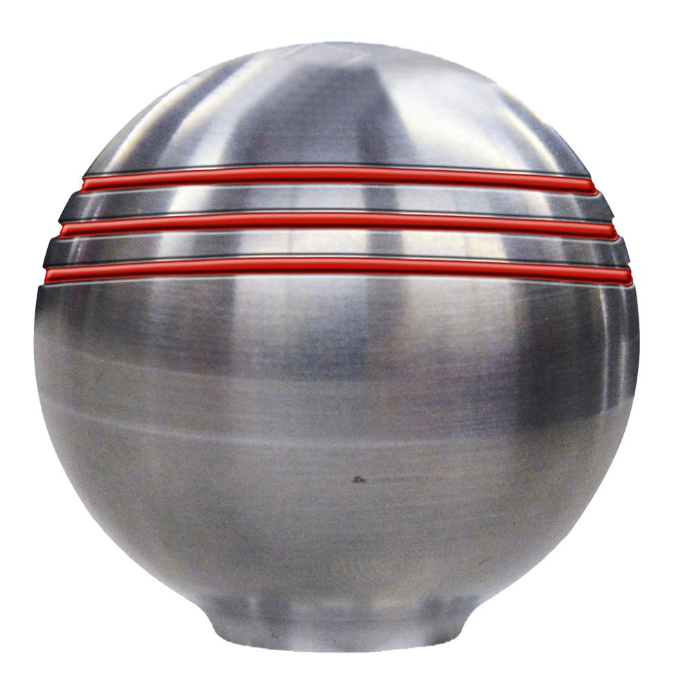 Schmitt & Ongaro Throttle Knob - 1-? - Red Grooves