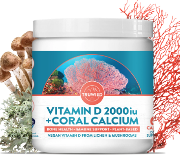 TRUWILD VEGAN VITAMIN D3 - CALCIUM ABSORPTION, BONE AND IMMUNE HEALTH (60 CAPSULES)