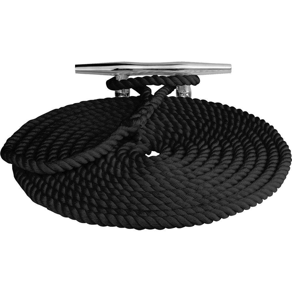 Everest Sea-Dog Twisted Nylon Dock Line - 5/8 x 50' - Black - $85.59 at Everest