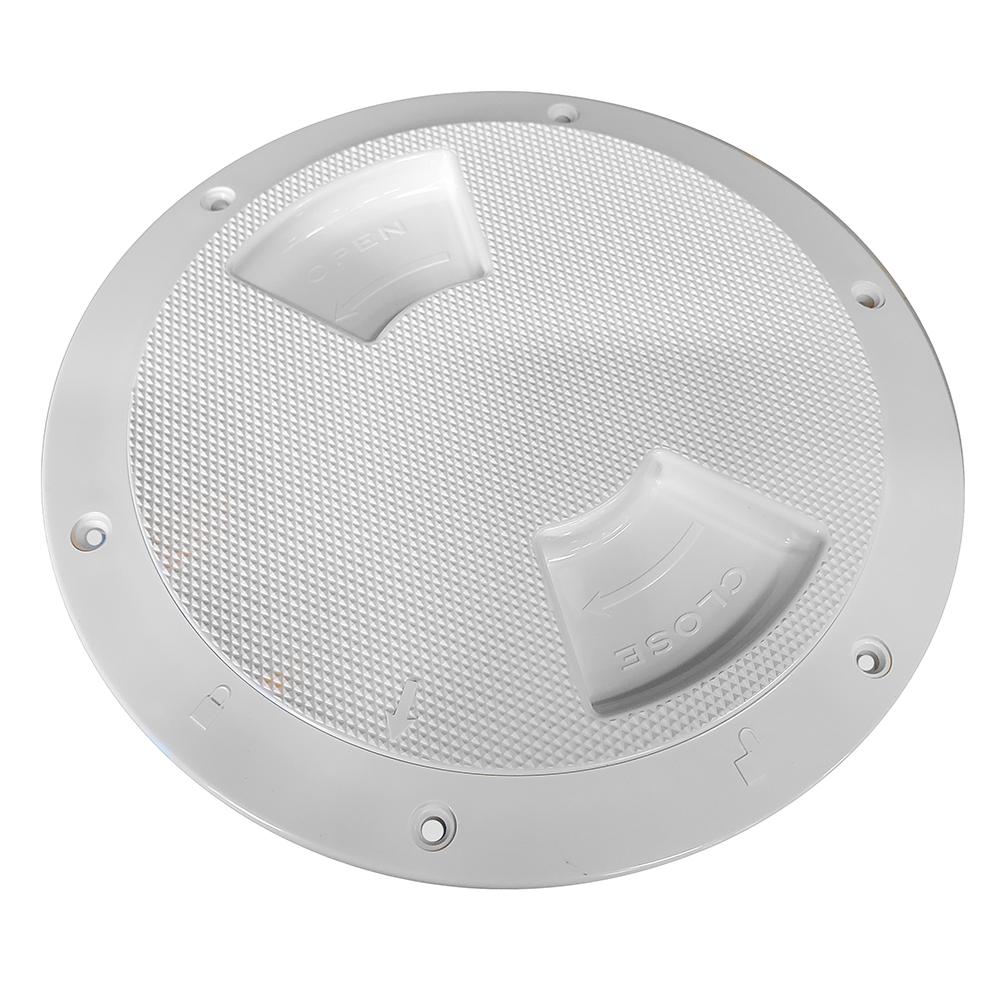 Everest Sea-Dog Quarter-Turn Textured Deck Plate w/Internal Collar - White - 6 - $20.32 at Everest