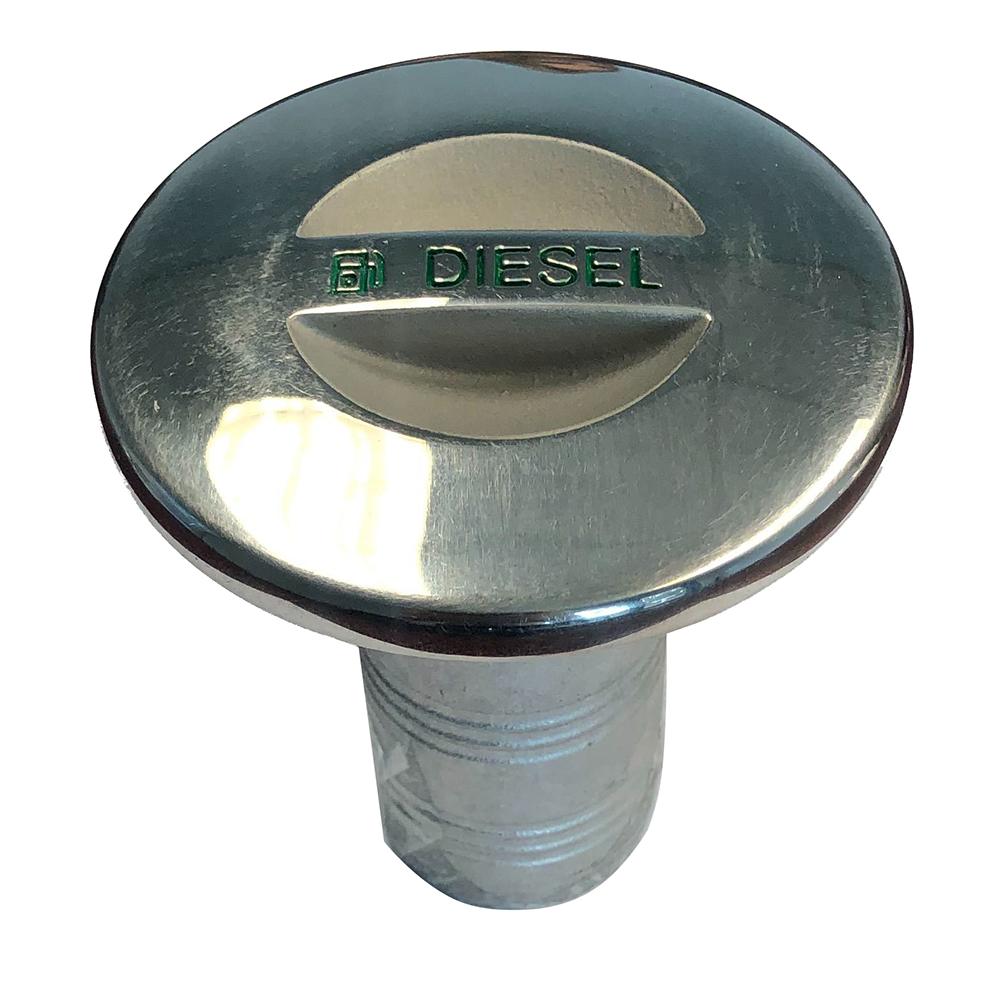 Sea-Dog Stainless Steel Key Free Hose Deck Fill Fits 1-1/2 Hose - Diesel