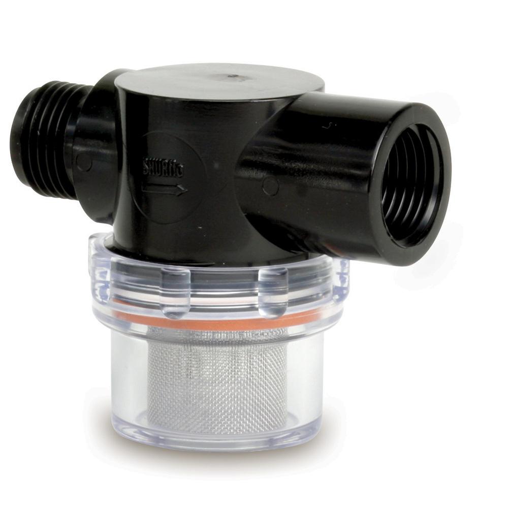 Shurflo by Pentair Twist-On Water Strainer - 1/2 Pipe Inlet - Clear Bowl