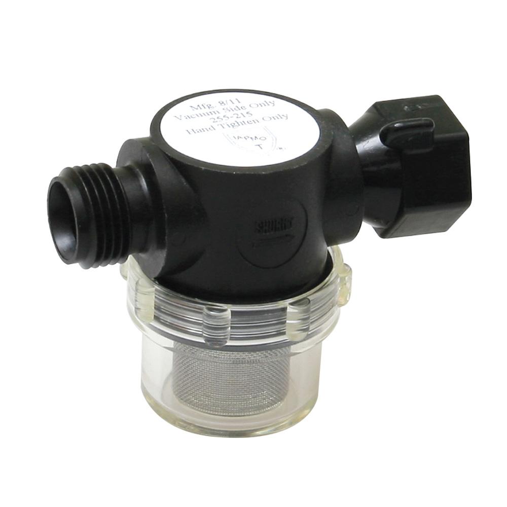 Shurflo by Pentair Swivel Nut Strainer - 1/2 Pipe Inlet - Clear Bowl
