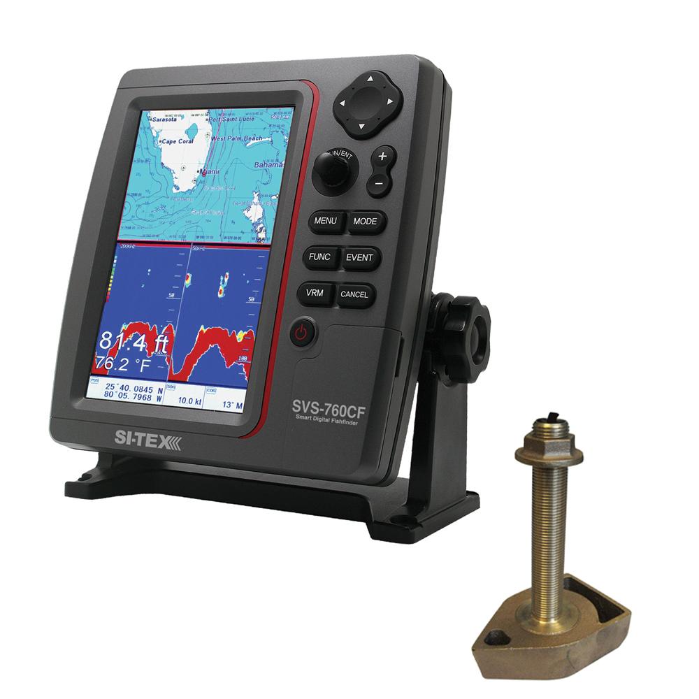 Everest SI-TEX SVS-760CF Dual Frequency Chartplotter/Sounder w/Navionics+ Flexible Coverage & 1700/50/200T-CX Transducer - $1250.83 at Everest