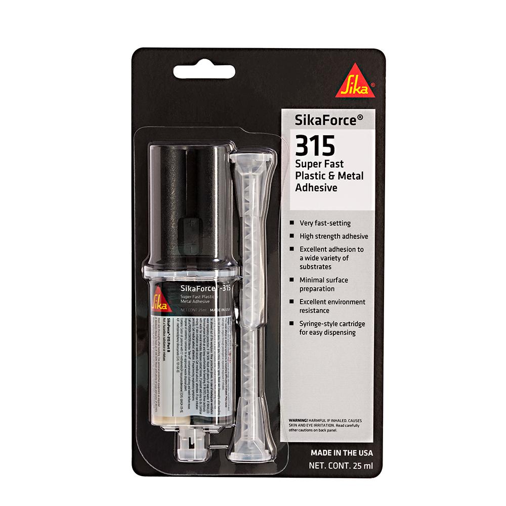 Sika SikaForce(R) 315 Super Fast Plastic & Metal Adhesive - Black - 3oz Tube