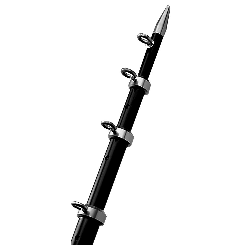 TACO 8' Black/Silver Center Rigger Pole - 1-1/8 Diameter