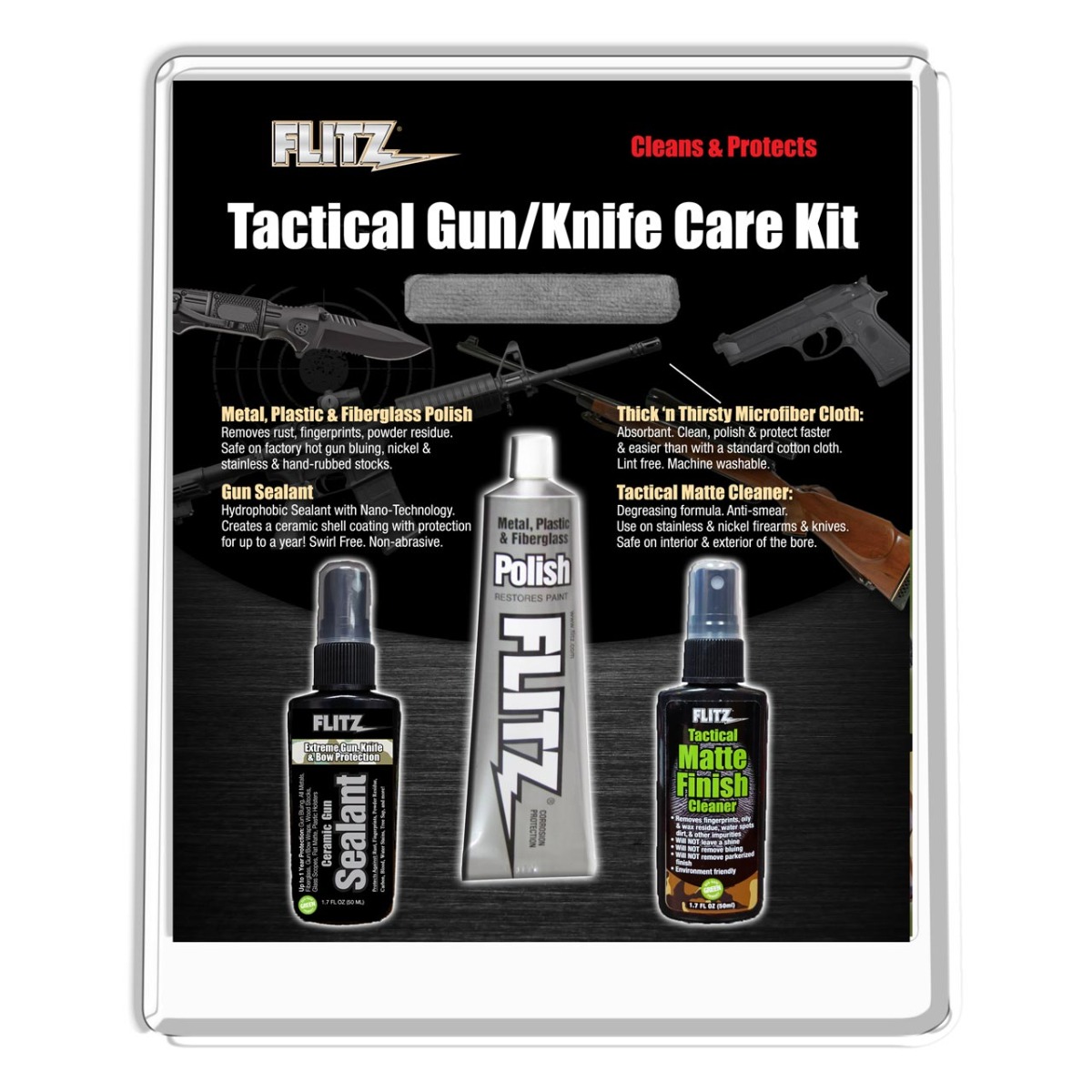 FLITZ Tactical Gun & Knife Care Kit