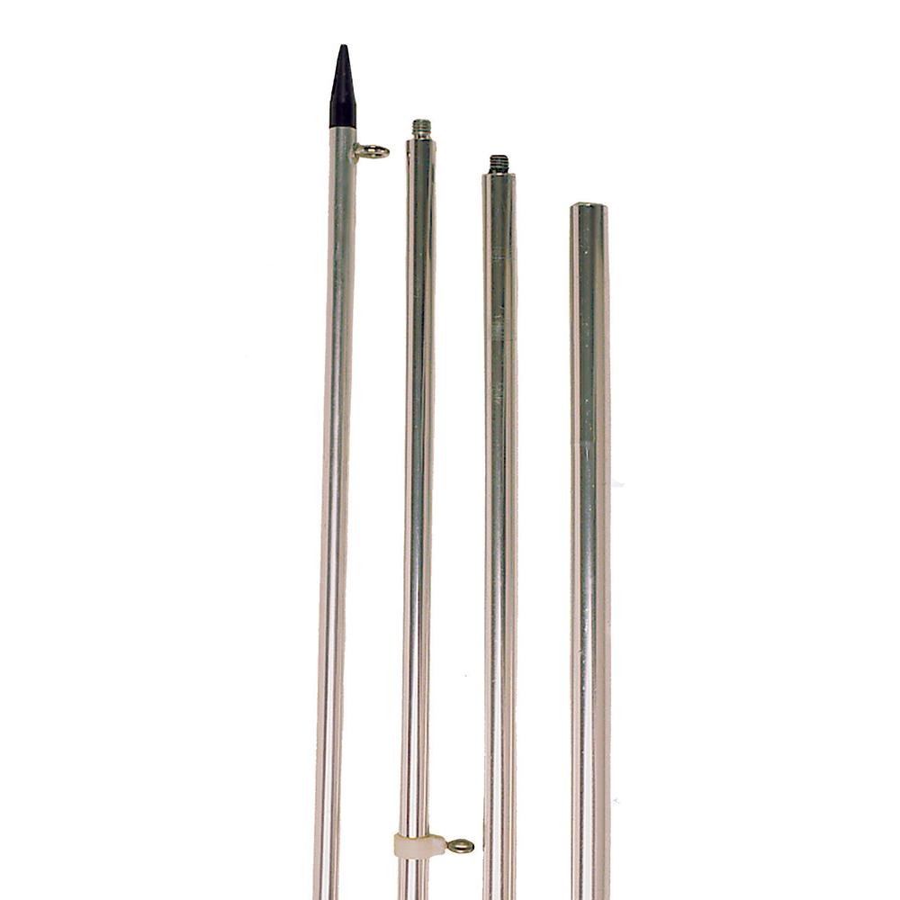 Tigress 15' Economy Fixed Aluminum Outriggers - 1-1/8 O.D. - Silver/Black - Pair