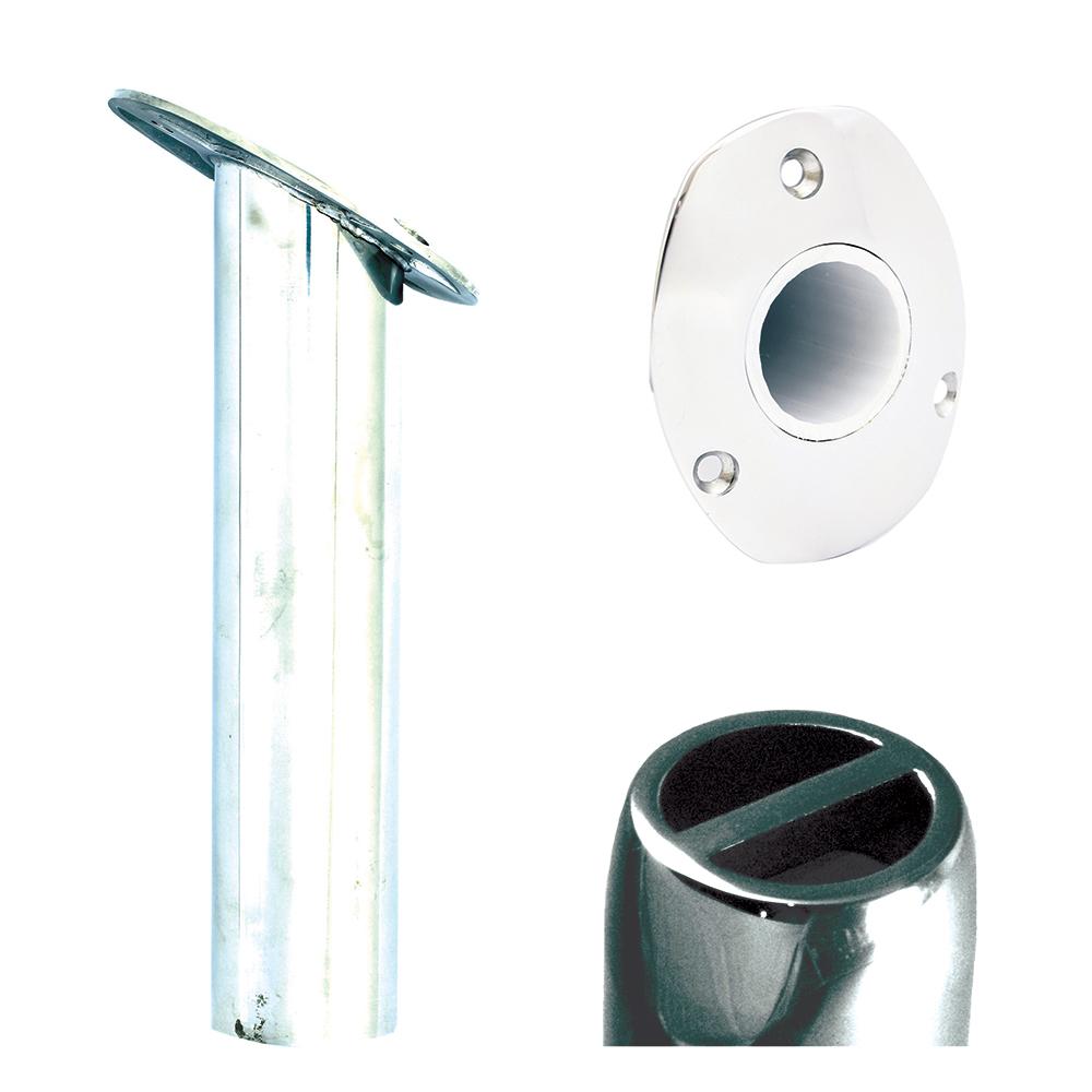Everest Tigress Oval Head SS Gunnel Mount Rod Holder - 30deg - 10-1/2 - $154.07 at Everest