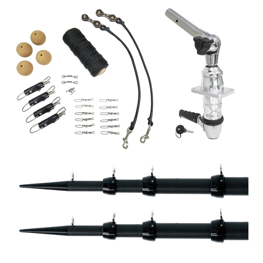Everest Tigress XD Top Mount System - 18' Carbon Fiber Black/Black Ultimate Rigging Kit - $3476.43 at Everest