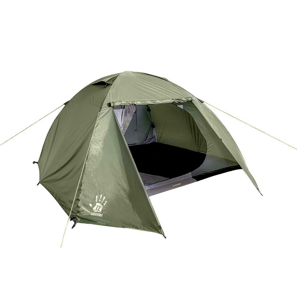 12 SURVIVORS キャンプテント オリーブドラブ 12 Survivors Shire 4P Tent