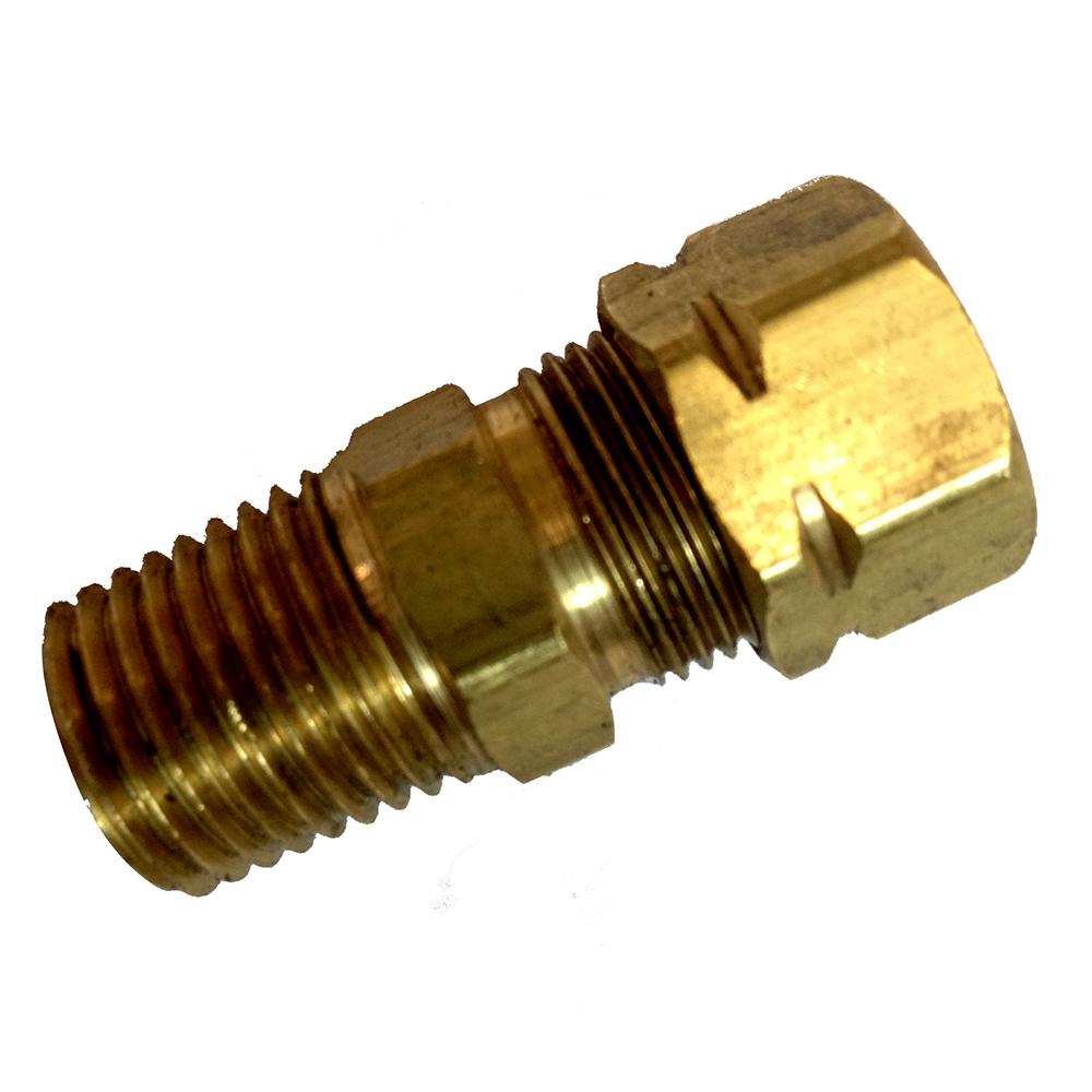Uflex Straight Helm Fitting 1/4 NPT to 3/8 COMP