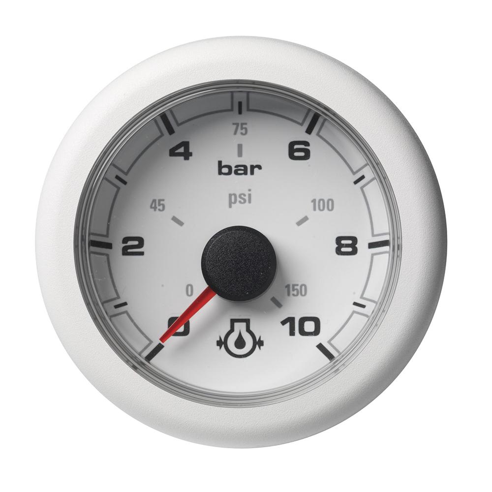 Everest VDO Marine OceanLink(R) Engine Oil Pressure - 10 Bar/150 PSI - White Dial & Bezel - $69.54 at Everest