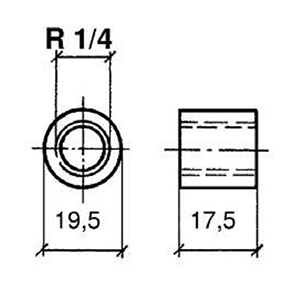 VDO Marine Pyrometer Sensor Threaded Bushing f/Welding to Manifold f/Thermocoupler Element