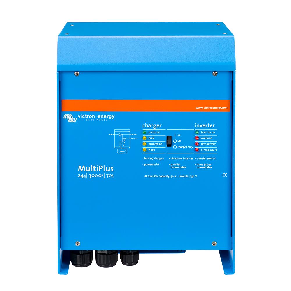 Everest Victron Multiplus Inverter/Charger 24V DC - 3000W - 120V AC w/70AMP Battery Charger - 50AMP Transfer Switch (UL LISTED) - $1527.05 at Everest