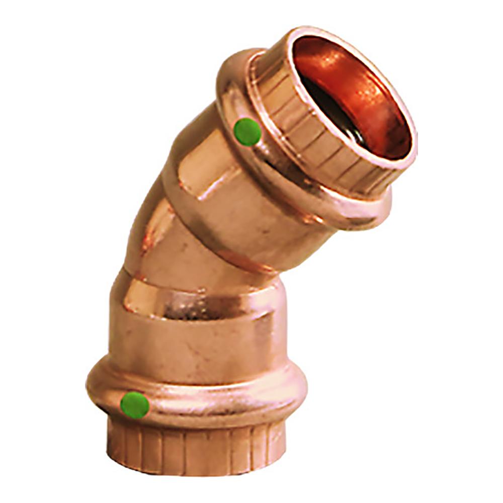 Viega ProPress 3/4 - 45deg Copper Elbow - Double Press Connection - Smart Connect Technology