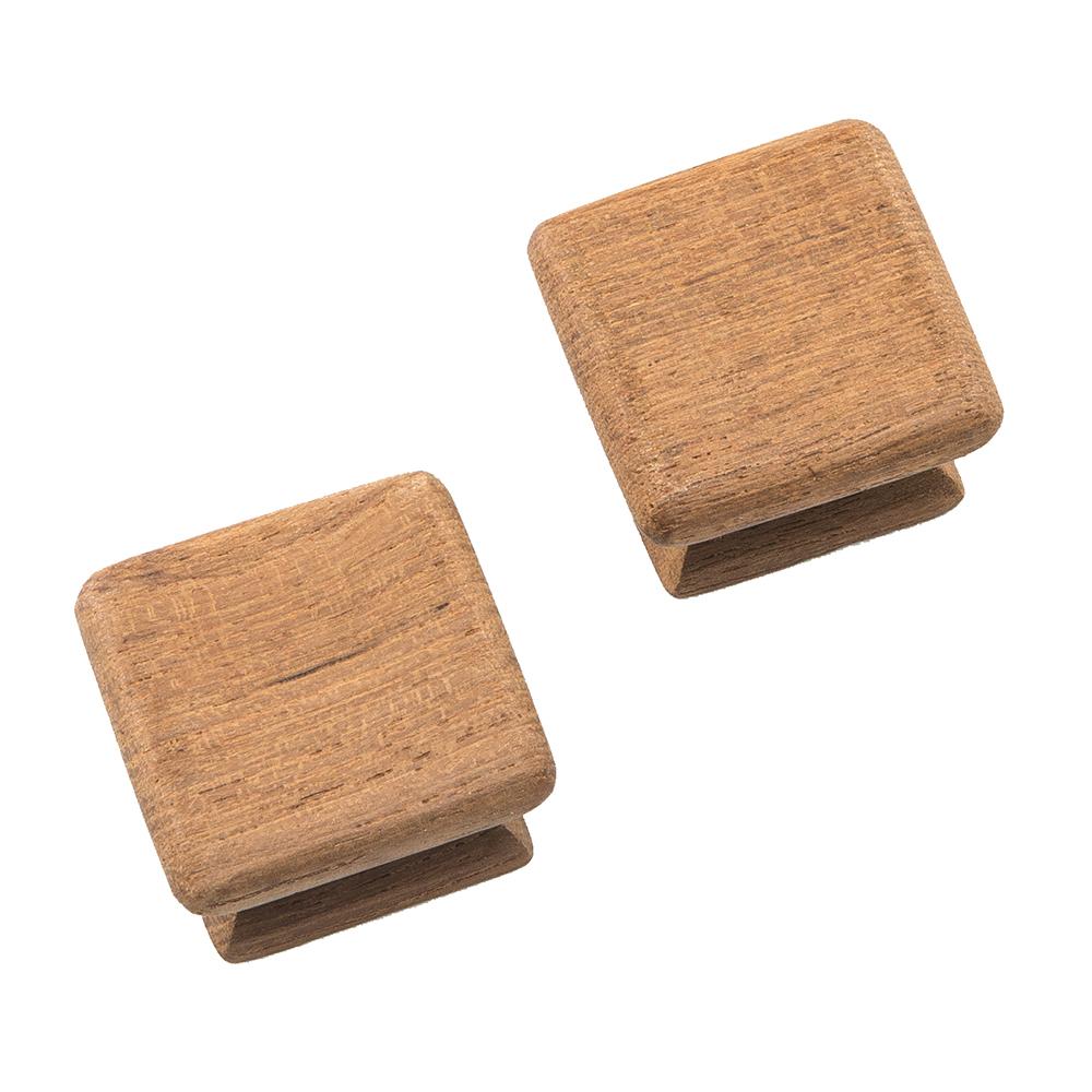 Whitecap Teak Square Drawer Knob - 1-1/8 - 2 Pack