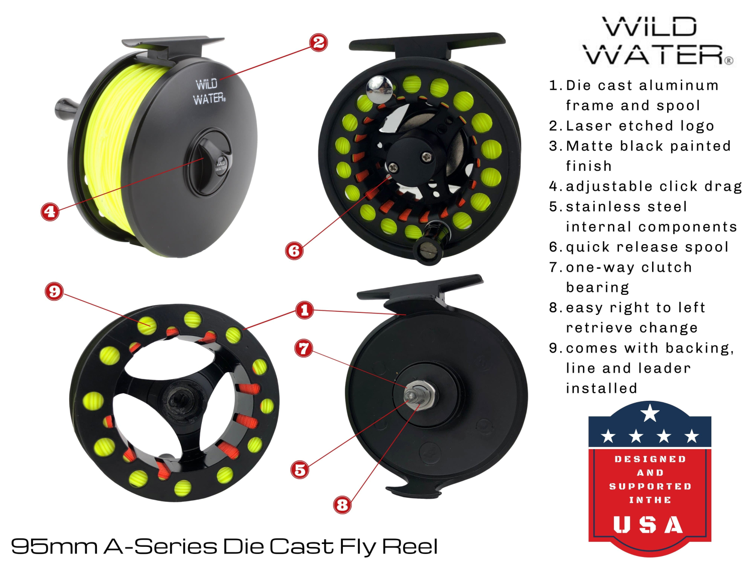 Wild Water Fly Fishing Wild Water Die Cast 7 Weight or 8 Weight Fly Reel - $45.00 at Everest