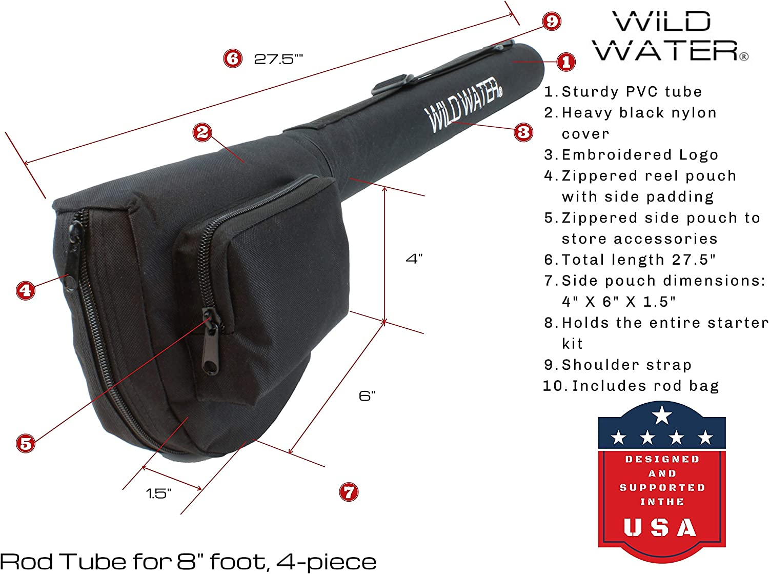 Wild Water Fly Fishing Wild Water Standard Fly Fishing Combo, 5 wt 8 ft 4 piece Rod - $94.00 at Everest