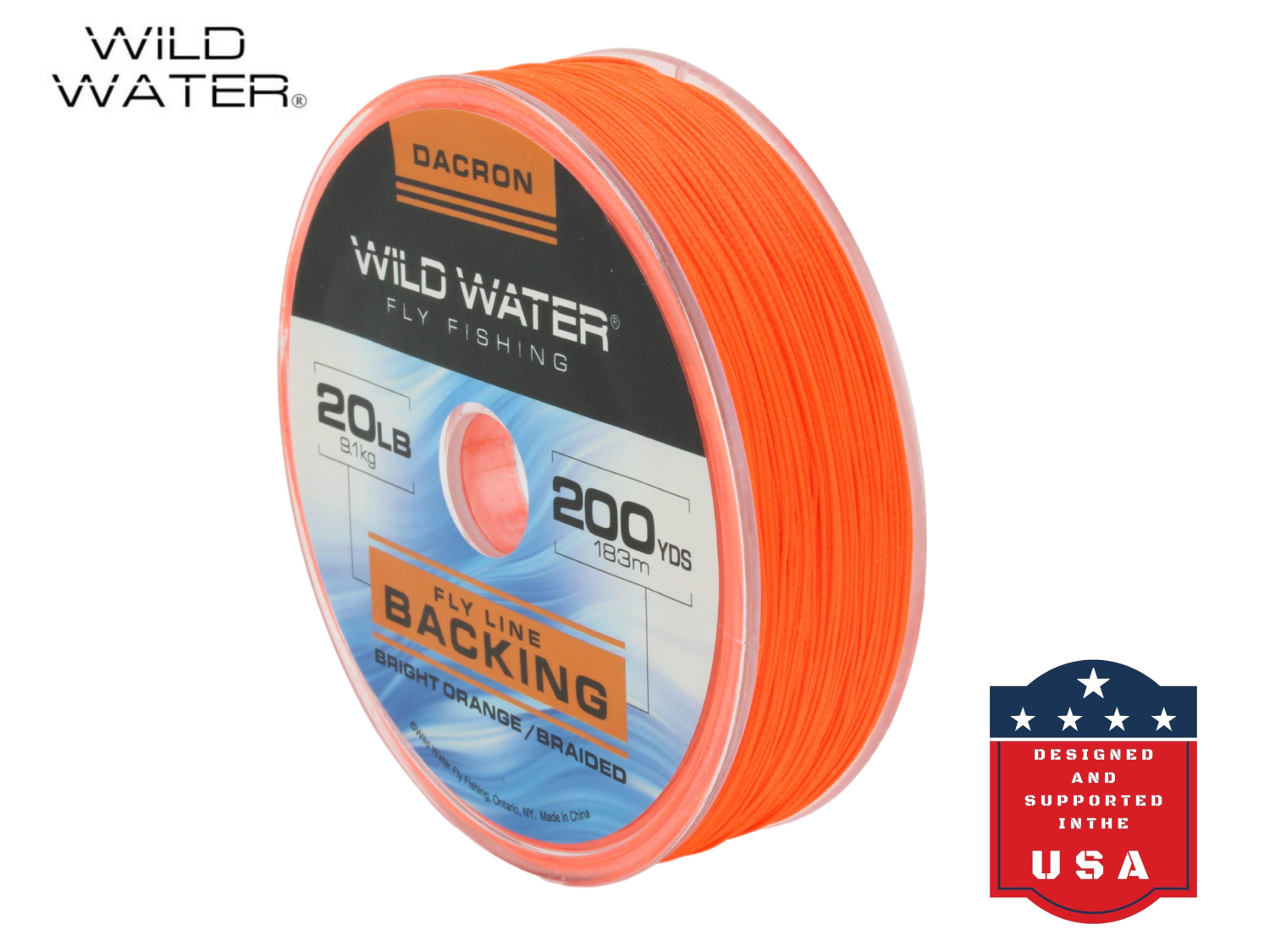Wild Water Fly Fishing Wild Water Fly Fishing Braided Dacron Backing Spool, 20# 200 yards, Bright Orange - $16.00 at Everest