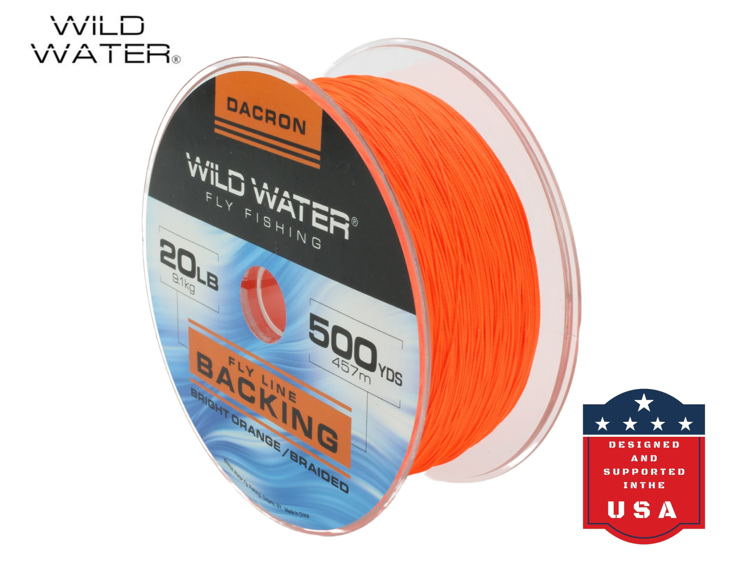 Wild Water Fly Fishing Wild Water Fly Fishing Braided Dacron Backing Spool, 20# 500 yards, Bright Orange - $30.00 at Everest