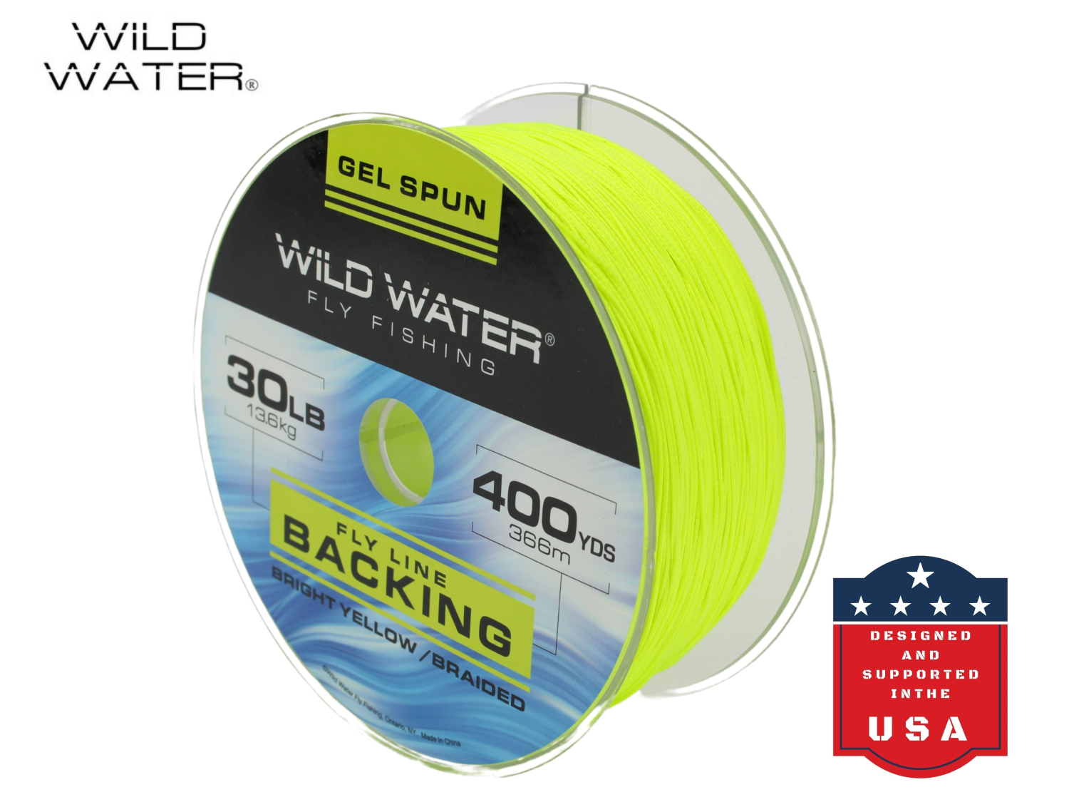Wild Water Fly Fishing Wild Water Fly Fishing Braided Gel Spun Backing Spool, 30# 400 yards, Bright Yellow - $50.00 at Everest