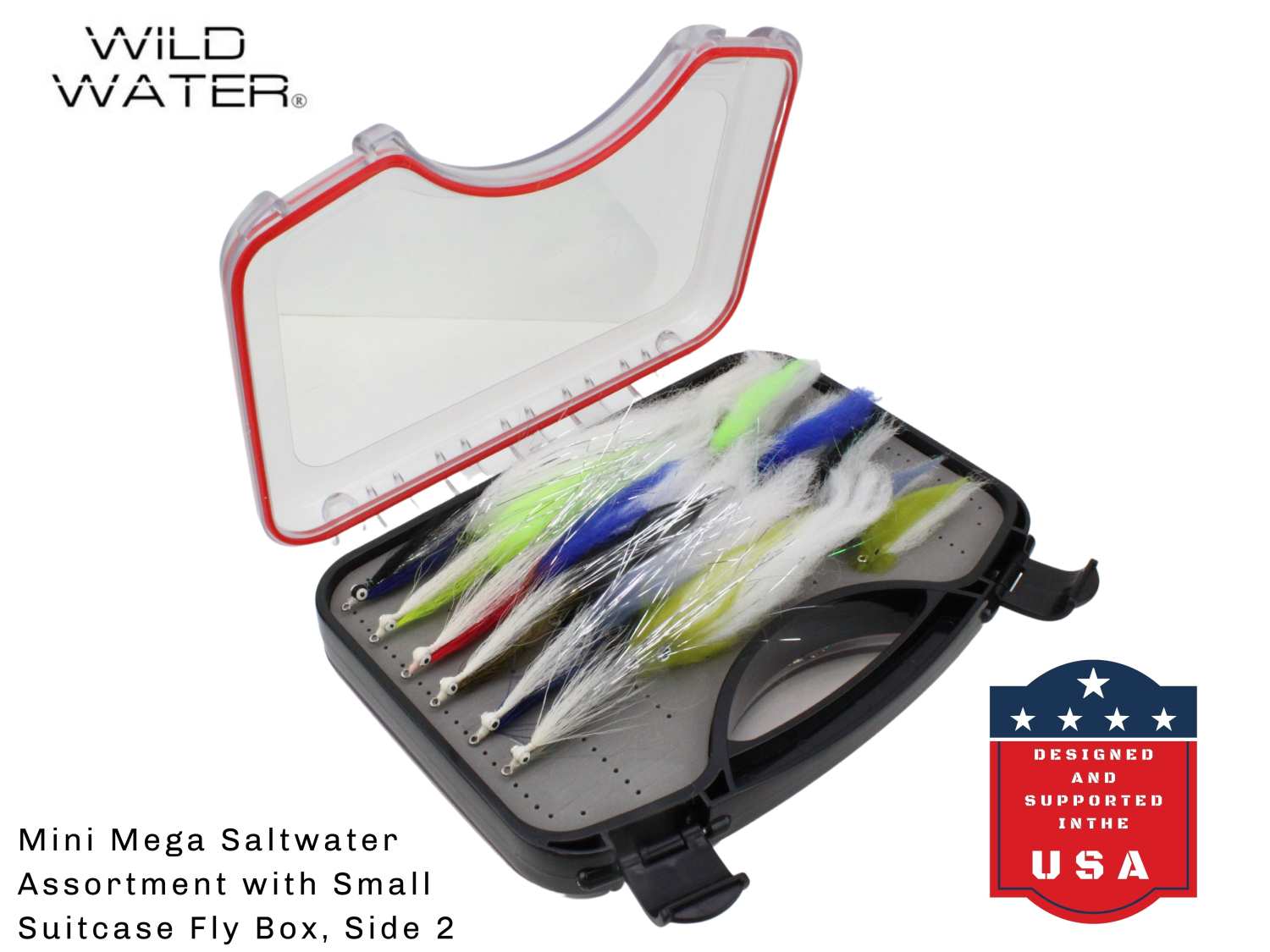 Wild Water Fly Fishing Wild Water Mini Mega Freshwater/Saltwater Assortment, 30 Flies with Wild Water foots Small Fly Suitcase - $89.00 at Everest