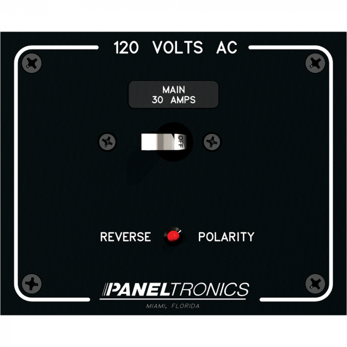 Paneltronics Standard Panel AC Main Double Pole w/30Amp CB & Reverse