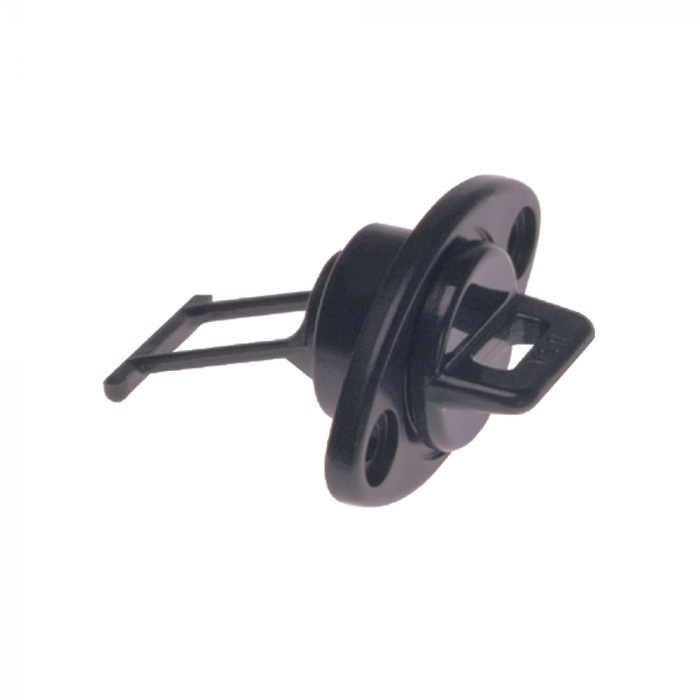 Beckson 1" Drain Plug Screw Type w/Gasket - Black main product photo