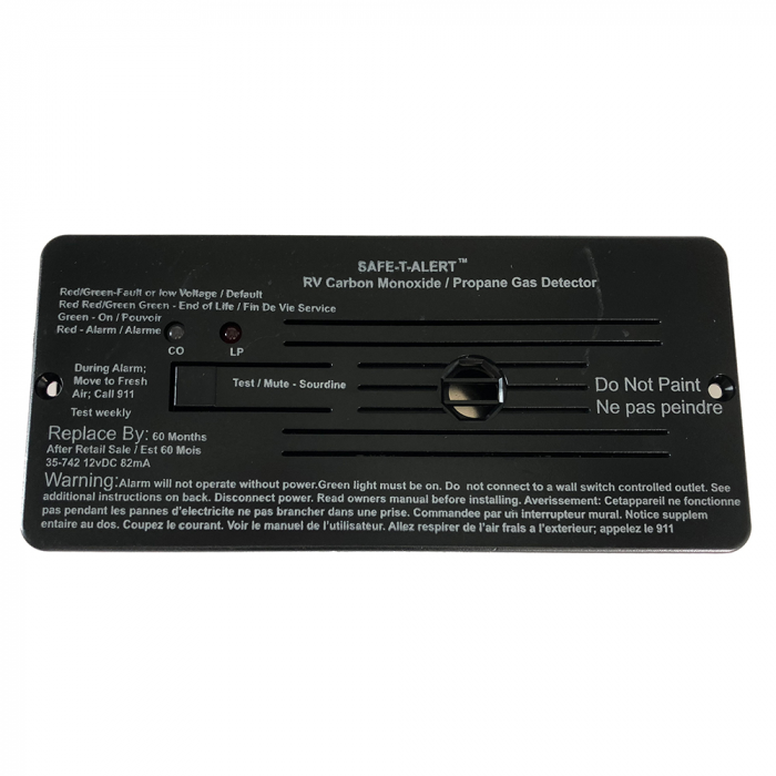 Safe-T-Alert Combo Carbon Monoxide Propane Alarms Flush Mount - Black main product photo