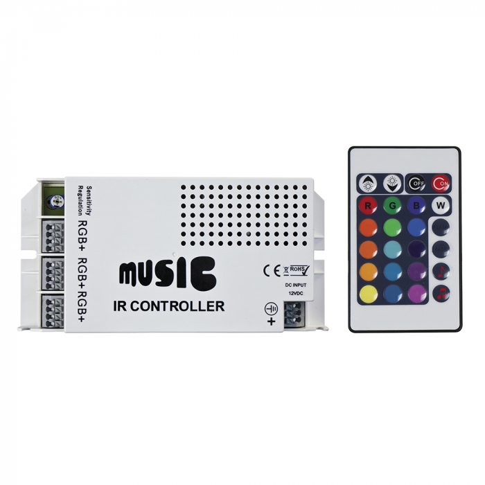 HEISE Sound Activated RGB Controller w/IR Remote main product photo