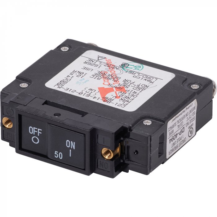 Blue Sea 7445 UL-489 Circuit Breaker - 50A Flat Rocker main product photo