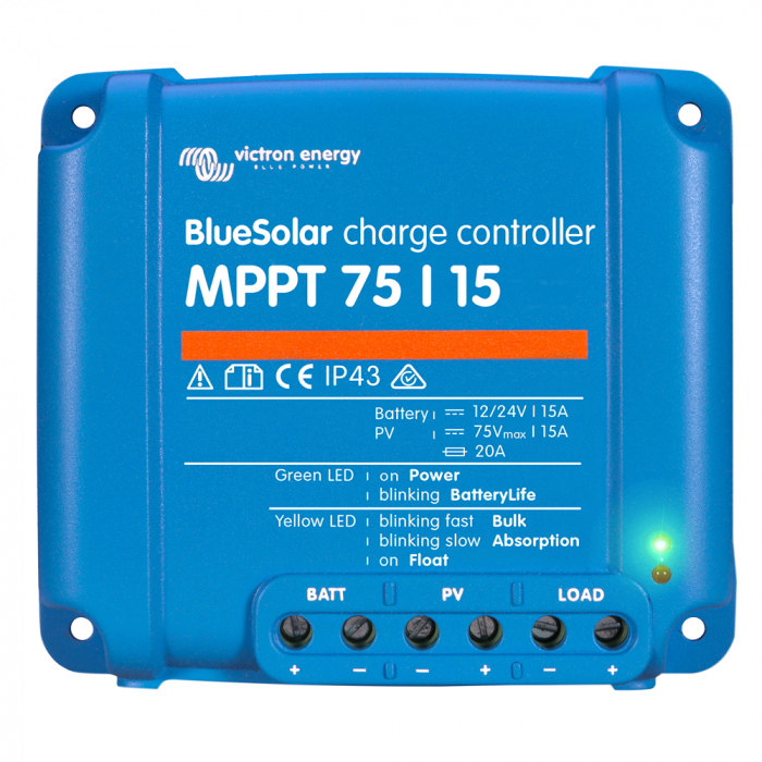 Victron BlueSolar MPPT Charge Controller - 75V - 15AMP main product photo