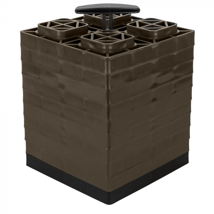 Camco FasTen Leveling Blocks w/T-Handle - 2x2 - Brown *10-Pack main product photo