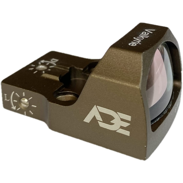 Ade Advanced Optics Valkyrie Micro 4MOA Green Dot Sight for RMR Footprint/Mounting Plate/Slide/Plate Optics Ready Pistol - 4 MOA - FDE/TAN Body Color main product photo